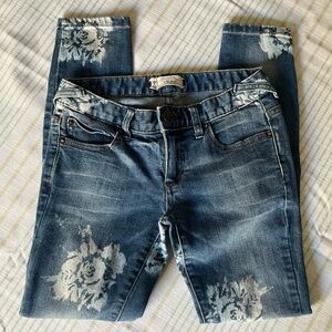 Free People Flower Print Jeans